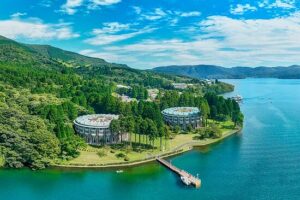 Framed by forest and water, The Prince Hakone Lake Ashinoko is a masterpiece of design and setting.